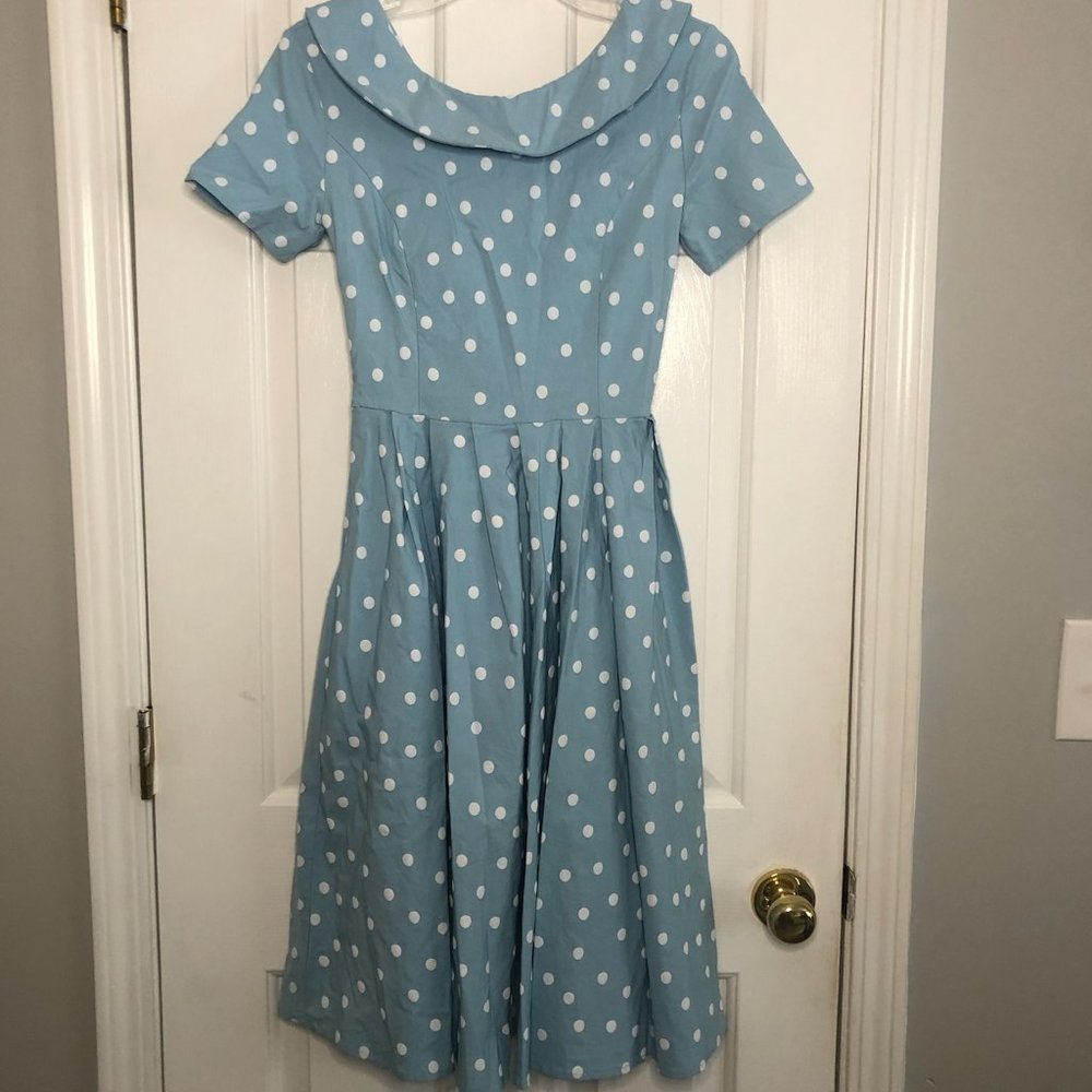 Polka Dot blue and white dress